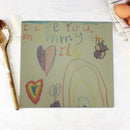 Personalised Childrens Drawing Photo Upload Glass Chopping Board/Worktop Saver