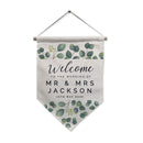 Personalised Botanical Wedding Hanging Banner