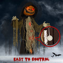 HOMCOM Straw Pumpkin Halloween Prop for Indoor Outdoor Decoration