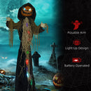 HOMCOM Straw Pumpkin Halloween Prop for Indoor Outdoor Decoration