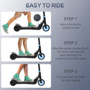 HOMCOM Folding Electric Scooter With Rear Wheel Brake