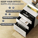 Vinsetto Lockable Mobile Filing Cabinet w/ 3 Drawers 39 x 48 x 60 cm