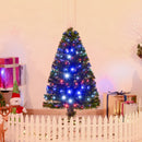 Christmas Time 4ft 120cm Green Fibre Optic Artificial Christmas Tree-Multi colour LED Lights