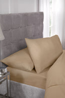 180 Thread Count Percale V Shaped Pillowcase in Coffee