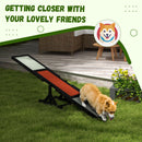 PawHut Wooden Pet Seesaw for Big Dogs with Anti-Slip Surface