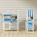 AIYAPLAY Kids Mud Kitchen, Outdoor Play Kitchen for Boys Girls, Blue