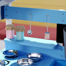 AIYAPLAY Kids Mud Kitchen, Outdoor Play Kitchen for Boys Girls, Blue