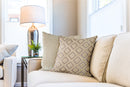 Pisa Geometric Jacquard Cushion Cover in Beige