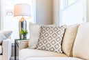 Pisa Geometric Jacquard Cushion Cover in Cream