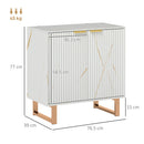 HOMCOM Sideboard, Buffet Cabinet with 2 Doors and Adjustable Shelves