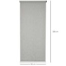 HOMCOM WiFi Smart Roller Blinds 90 x 180cm - Grey
