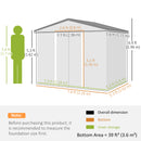 Outsunny 8 X 6ft Garden Storage Shed With Double Door Chocolate Wood Effect