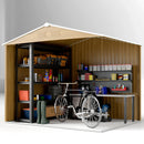 Outsunny 8 X 6ft Garden Storage Shed With Double Door Chocolate Wood Effect