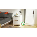Paris Ready Assembled Bedside Table with 2 Drawers  - White Matt