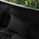 Outsunny Outdoor Back and Seat Cushion with Pillows, NO SWING, Black