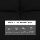 Outsunny Outdoor Back and Seat Cushion with Pillows, NO SWING, Black