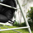 Outsunny Outdoor Back and Seat Cushion with Pillows, NO SWING, Black