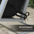Outsunny Outdoor Back and Seat Cushion with Pillows, NO SWING, Black