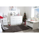 Paris Ready Assembled Deep Chest of Drawers with 3 Drawers  - White Matt