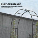Outsunny Steel Garden Arch, 2.2m High x 1.5m Wide Metal Garden Trellis Black