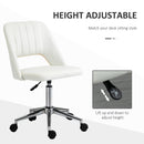 Vinsetto Mid-Back Swivel Home Office Chair Scallop Computer Chair