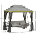 Outsunny Gazebo Swing Seat - Grey