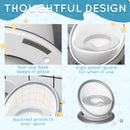 HOMCOM Kids Potty Training Toilet with Brush - White