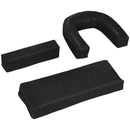 Outsunny Folding Sun Lounger Set of 2 Reclining Chair with Reading Hole Black