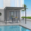 Outsunny Metal Pergola Patio Sun Shelter Grape Tent Retractable Canopy UV Cut