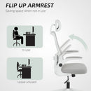 HOMCOM Executive Mesh Office Chair with Headrest, Lumbar Support, Grey