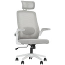 HOMCOM Executive Mesh Office Chair with Headrest, Lumbar Support, Grey
