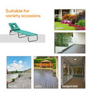 Outsunny Folding Sun Lounger Set of 2 Reclining Chair with Reading Hole