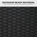Outsunny Rattan Garden Dining Set for 4 with Cushions Umbrella Hole, Black