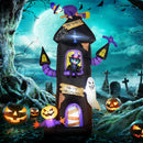 Outsunny 8.5ft Halloween Inflatable Treehouse w/ Witch, Ghost, Pumpkin Man