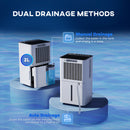 HOMCOM 12L Dehumidifier with Filter, Auto Defrost, Children Lock, for Home