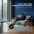 HOMCOM 12L Dehumidifier with Filter, Auto Defrost, Children Lock, for Home