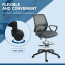 Vinsetto Draughtsman Chair Tall Office Chair with Adjustable Height Grey