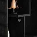 HOMCOM 3-Tier Side End Table Open Shelves Storage Magazine Desk Black