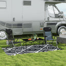 Outsunny Folding Fishing Chair Camping Chair with 7-Level Adjustable Backrest