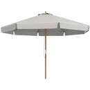 Outsunny Garden Parasol Patio Umbrella with Ruffles Grey
