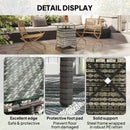 Outsunny Patio Furniture Rattan Garden Table with Umbrella Hole