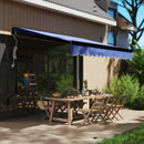 Outsunny 2.5 x 2m Electric Awning with LED Light and Remote Controller