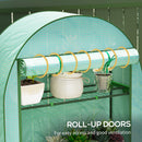 Outsunny 4 Tier Mini Greenhouse With Reinforced PE Cover, Green