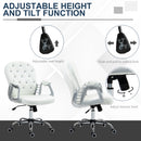 Vinsetto Office Chair PU Diamante Padded Ergonomic 360° Swivel White