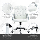 Vinsetto Office Chair PU Diamante Padded Ergonomic 360° Swivel White