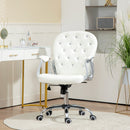 Vinsetto Office Chair PU Diamante Padded Ergonomic 360° Swivel White
