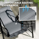 Outsunny Rattan Swing Chair with Stand and Seat Cushion