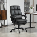 HOMCOM Executive Office Chair, PU Leather Desk Chair with Armrests
