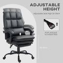 HOMCOM Executive Office Chair, PU Leather Desk Chair with Armrests