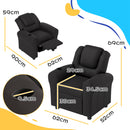 HOMCOM Kids Recliner Chair with Adjustable Backrest and Footrest, Beige